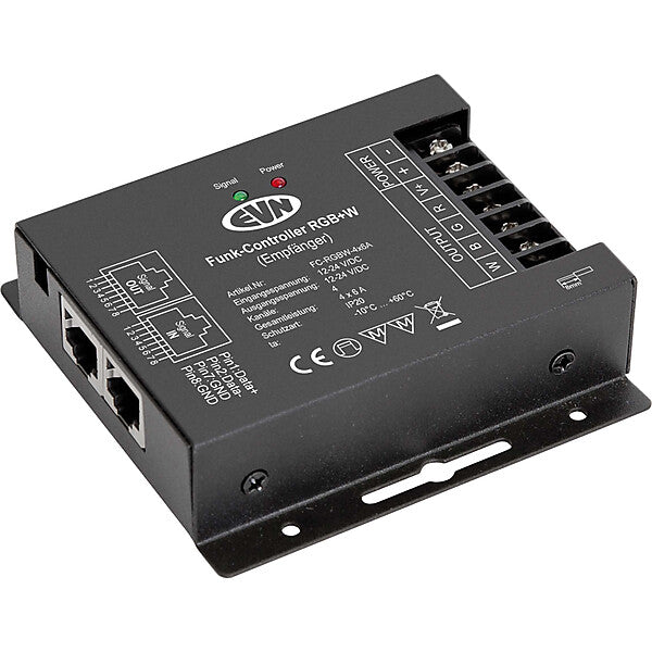 EVN-Lichttechnik Funk-Empfänger-Controller 12-24V/DC-4x6A IP20 FCRGBW4X6A